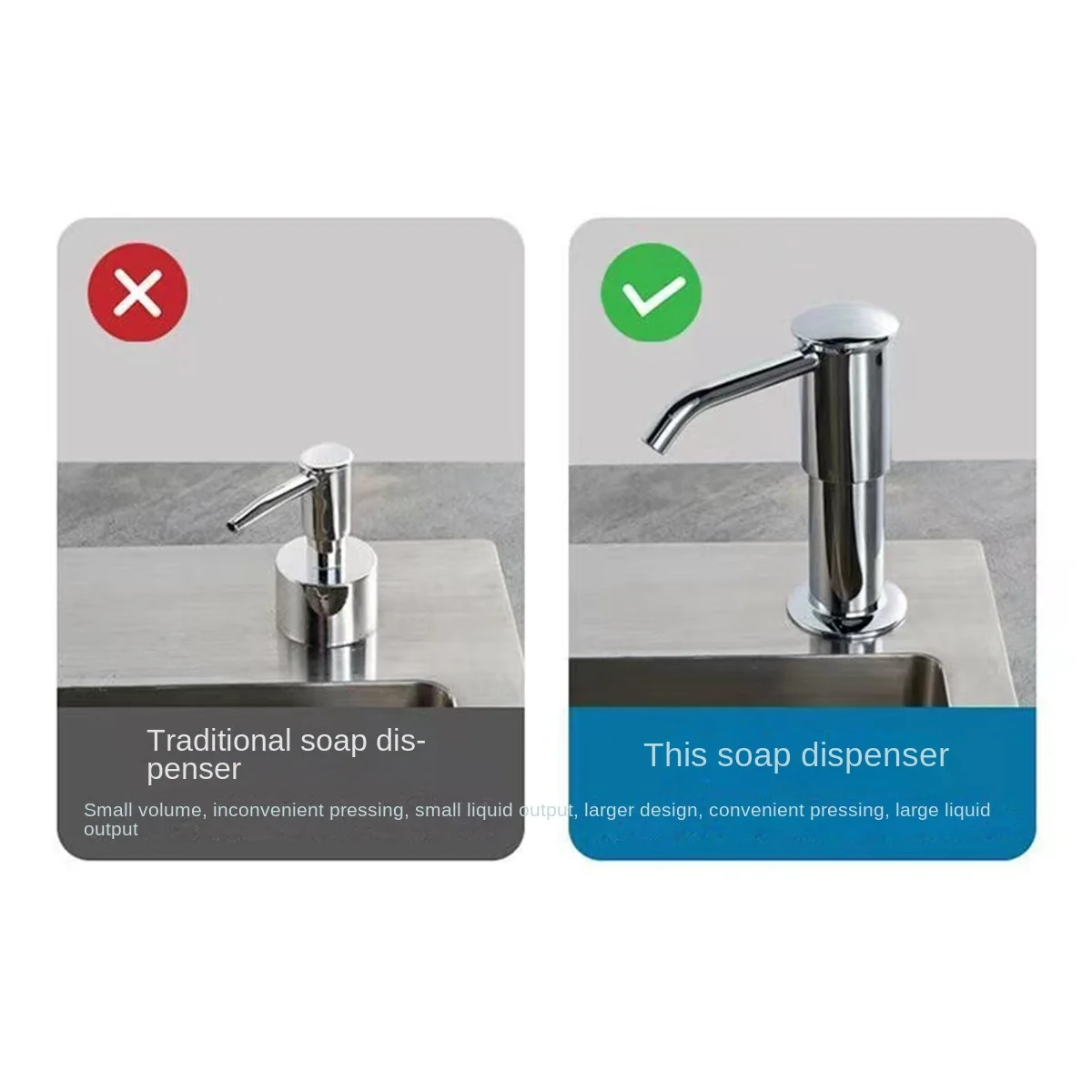 HOT!Upgraded Soap Dispenser for Kitchen Sink Brushed Nickel, Stainless Steel Countertop Pump, Built in Sink Soap Dispenser
HOT!Upgraded Soap Dispenser for Kitchen Sink Brushed Nickel, Stainless Steel Countertop Pump, Built in Sink Soap Dispenser
