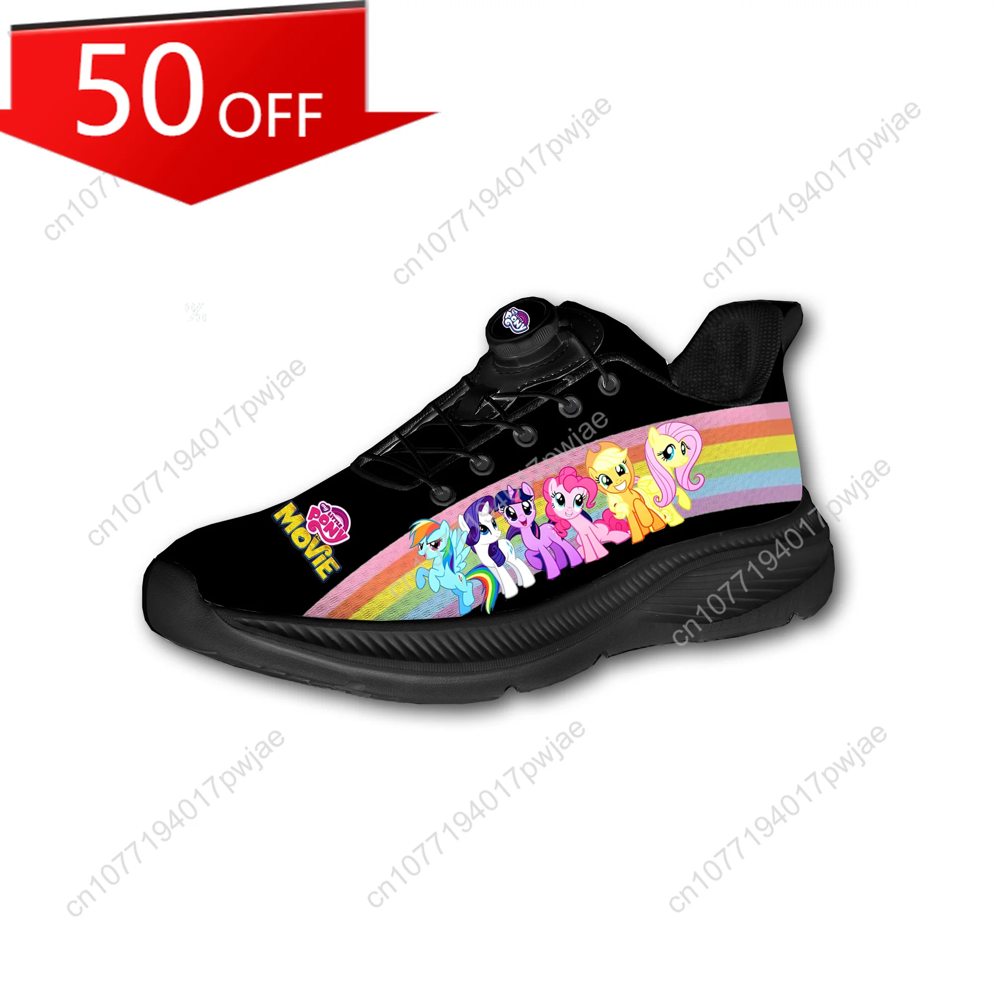 My Little Pony Rainbow Equestria Men Women Running Off-road Shoes Laceless Rotating Button Sports Hiking Leisure Custom Sneaker
My Little Pony Rainbow Equestria Men Women Running Off-road Shoes Laceless Rotating Button Sports Hiking Leisure Custom Sneaker