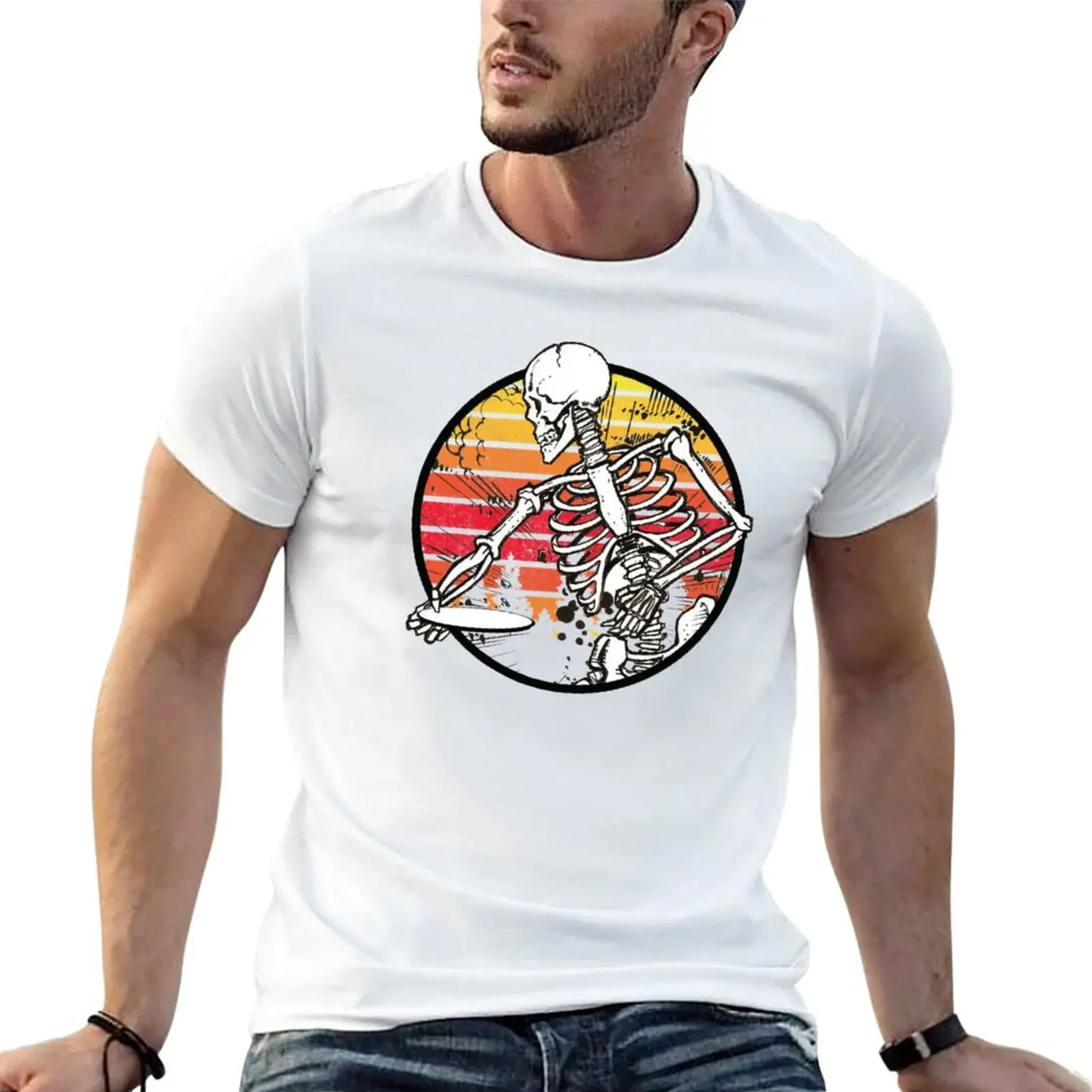 New Vintage Retro Disc Golf Skeleton Flying Disc T-Shirt summer clothes boys whites street wear funny t shirts for men
New Vintage Retro Disc Golf Skeleton Flying Disc T-Shirt summer clothes boys whites street wear funny t shirts for men