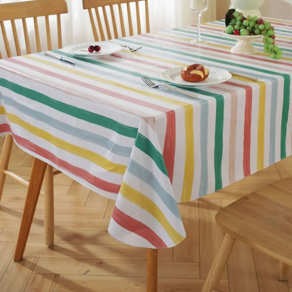 Soft PVC Waterproof Tablecloths Stripe Oil-proof Table Cover Pastoral Style Thicker Table Decor Cloth Table Decorations
Soft PVC Waterproof Tablecloths Stripe Oil-proof Table Cover Pastoral Style Thicker Table Decor Cloth Table Decorations