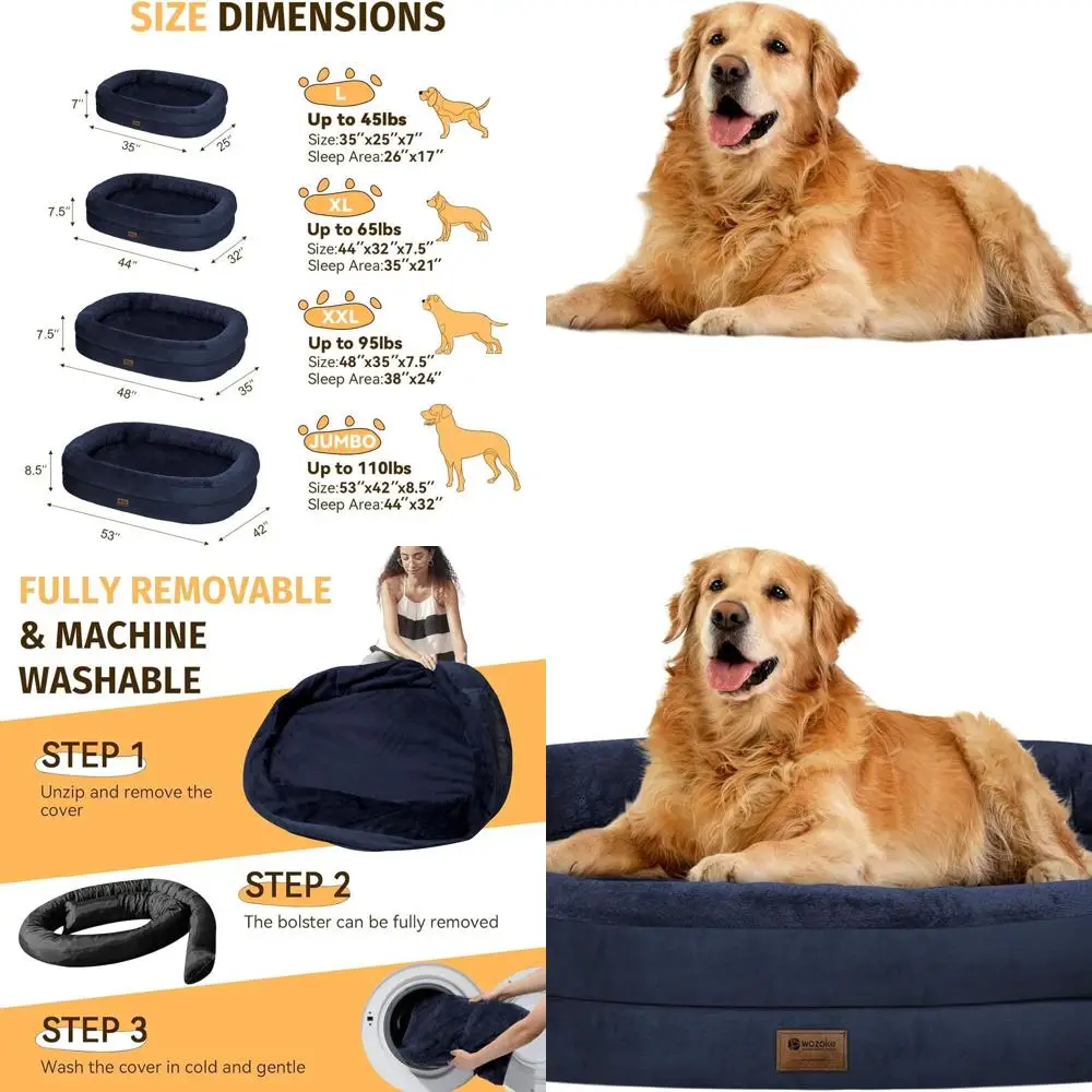 Большая ортопедическая кровать для собак из пены с эффектом памяти — моющийся чехол XL с подставками для домашних животных среднего и большого размера — темно-синий, нескользящий
Большая ортопедическая кровать для собак из пены с эффектом памяти — моющийся чехол XL с подставками для домашних животных среднего и большого размера — темно-синий, нескользящий