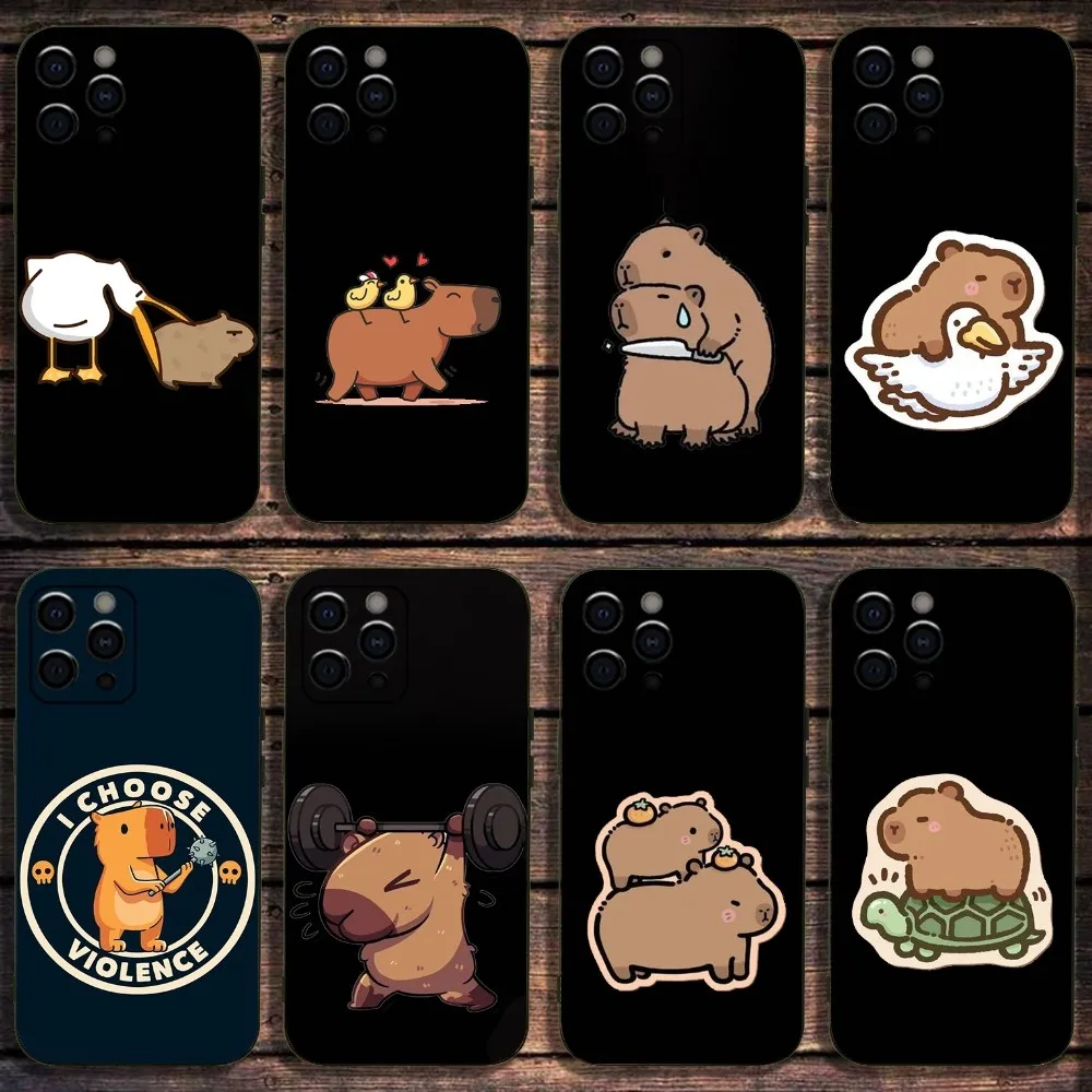 Funny Cartoon Capybara Phone Case For Apple iPhone 15,14,13,12,11,Pro,X,XS,Max,XR,Plus,Mini Soft Black Cover
Funny Cartoon Capybara Phone Case For Apple iPhone 15,14,13,12,11,Pro,X,XS,Max,XR,Plus,Mini Soft Black Cover