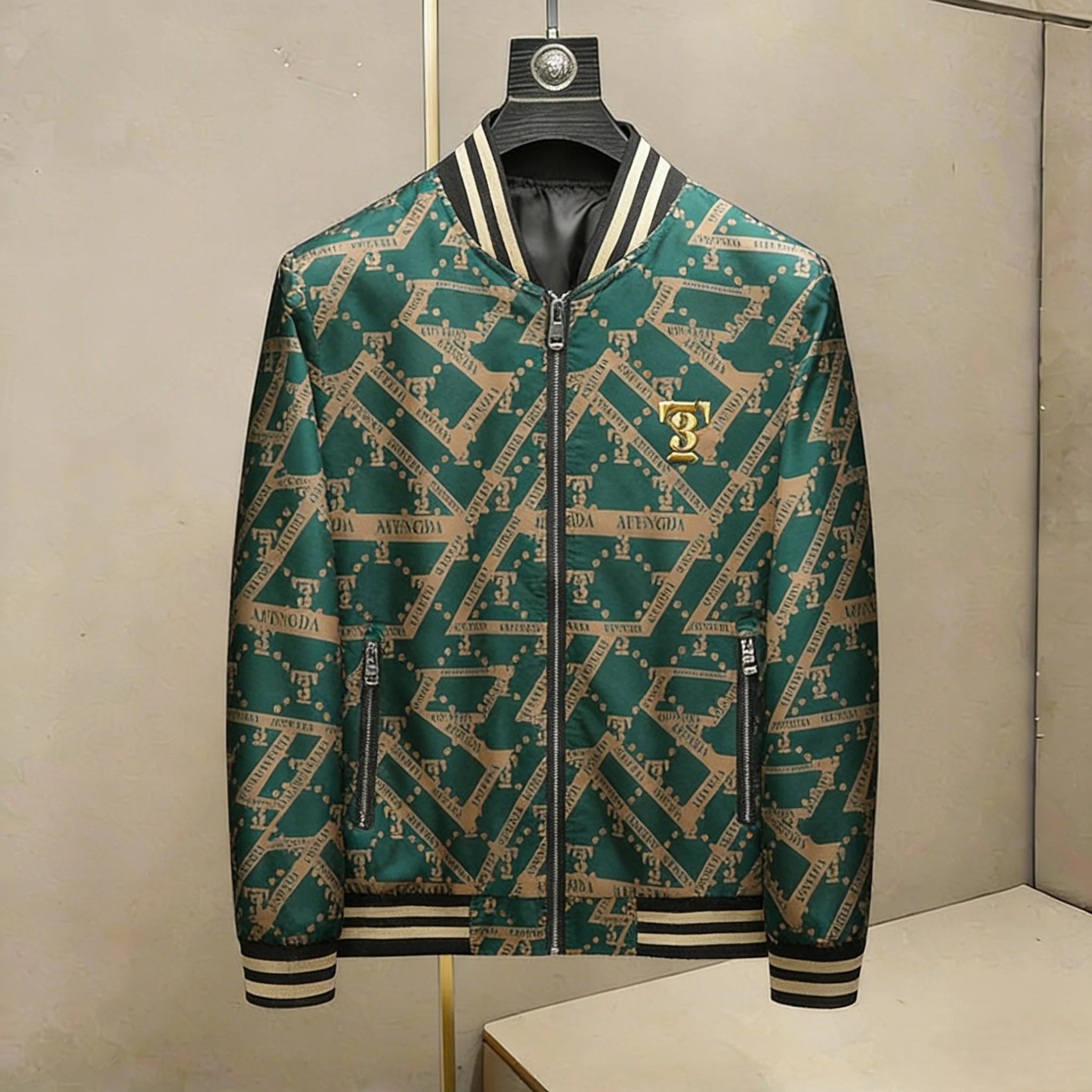 Slim Fit American Style Printed Jacket Men's Autumn Stand Collar Fashionable Individuality Trendy Polyester Fiber Long Sleeve...
Slim Fit American Style Printed Jacket Men's Autumn Stand Collar Fashionable Individuality Trendy Polyester Fiber Long Sleeve...