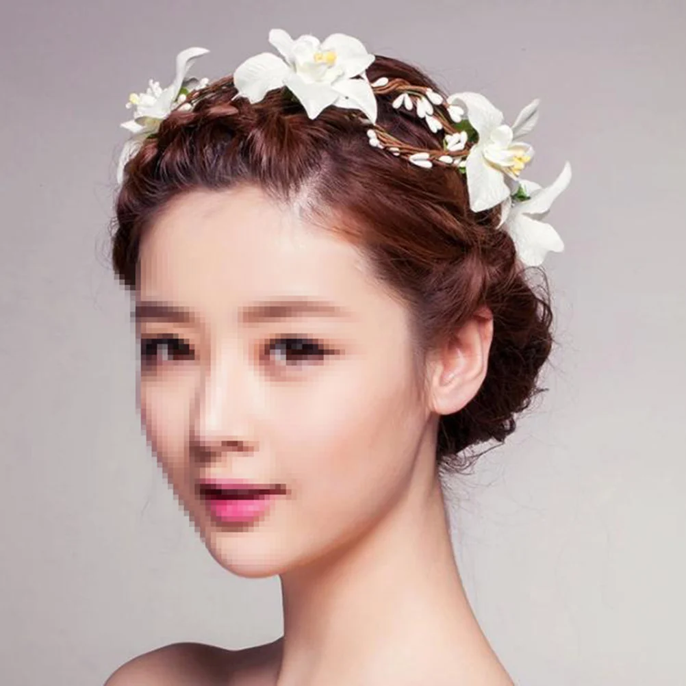Flower Garland Bridal Floral Crown Headdress Hair Wreath Bohemian Beige Headband for Girls Vacation
Flower Garland Bridal Floral Crown Headdress Hair Wreath Bohemian Beige Headband for Girls Vacation