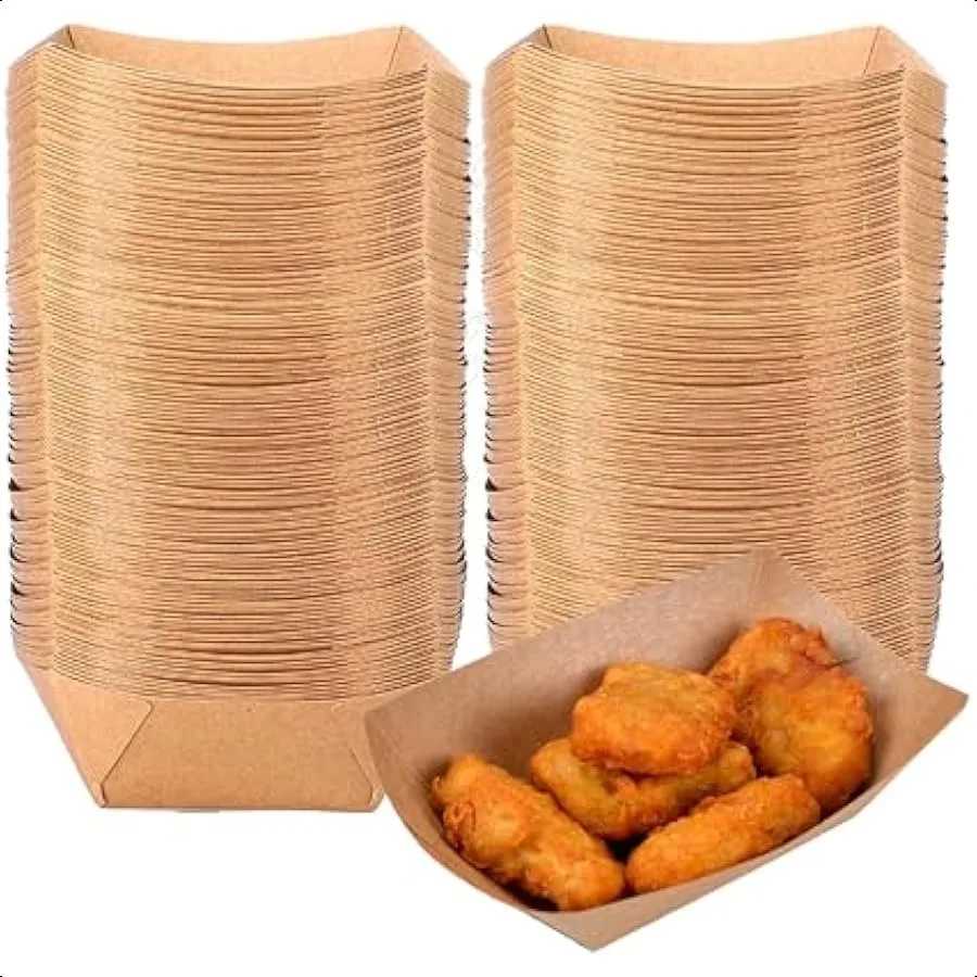 Paper Food Boats1LB Disposable Paper Food Trays 100 PackGreaseProof Sturdy Food Trays Small for Hot Dog Nacho Fast Food Kraft S
Paper Food Boats1LB Disposable Paper Food Trays 100 PackGreaseProof Sturdy Food Trays Small for Hot Dog Nacho Fast Food Kraft S