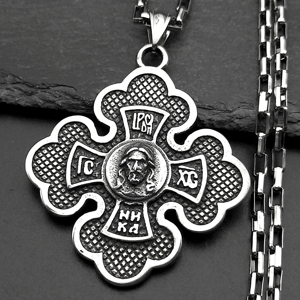 Religious Jesus Christ IC XC Cross Medal Pendant Necklace for Women Men Stainless Steel Silver Color Faith Christian Jewelry 
Religious Jesus Christ IC XC Cross Medal Pendant Necklace for Women Men Stainless Steel Silver Color Faith Christian Jewelry