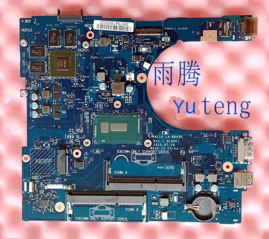 Подходит для материнской платы Dell 15 5758 5558 с процессором I5 LA-B843P CN-01WHF7, материнская плата, 100% протестирована, полностью работает
Подходит для материнской платы Dell 15 5758 5558 с процессором I5 LA-B843P CN-01WHF7, материнская плата, 100% протестирована, полностью работает