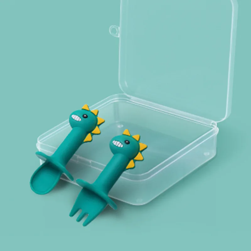 Portable Children's Silicone Dinosaur Baby Food Supplement Training Cute Fork Spoon Set Baby Spoon Mother and Baby Supplies
Portable Children's Silicone Dinosaur Baby Food Supplement Training Cute Fork Spoon Set Baby Spoon Mother and Baby Supplies