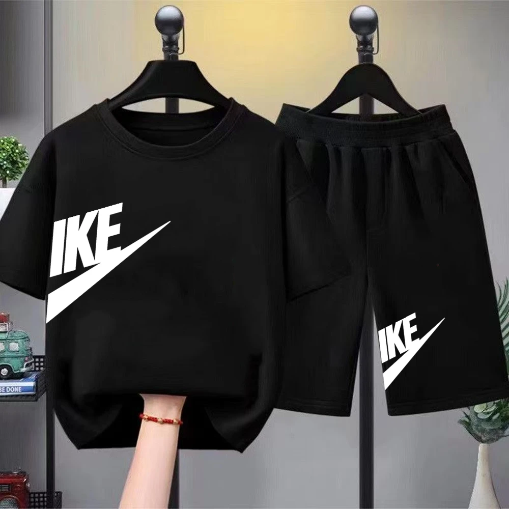 Summer Brand black T-shirt+Shorts Two-piece set Kids Clothing Fashion Letter Boy Girl3-12Yrs Sports Short-sleeved Casual Set
Summer Brand black T-shirt+Shorts Two-piece set Kids Clothing Fashion Letter Boy Girl3-12Yrs Sports Short-sleeved Casual Set
