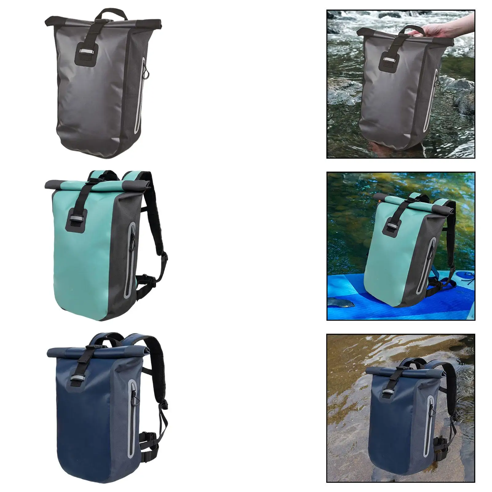 Рюкзак Rolltop, водонепроницаемая сухая сумка, 20 л, портативная водонепроницаемая сумка для хранения для серфинга, каякинга, пляжа, парусного спорта, лыж
Рюкзак Rolltop, водонепроницаемая сухая сумка, 20 л, портативная водонепроницаемая сумка для хранения для серфинга, каякинга, пляжа, парусного спорта, лыж