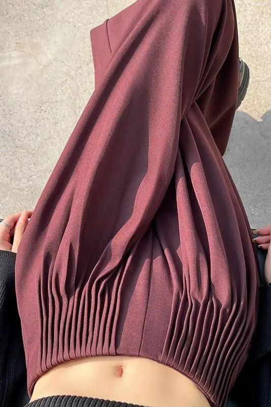 Autumn 2025 New Pinch Pleated Commuter Versatile Straight Mop Pants Ancola Red Premium Suit Wide-leg Pants Women
Autumn 2025 New Pinch Pleated Commuter Versatile Straight Mop Pants Ancola Red Premium Suit Wide-leg Pants Women