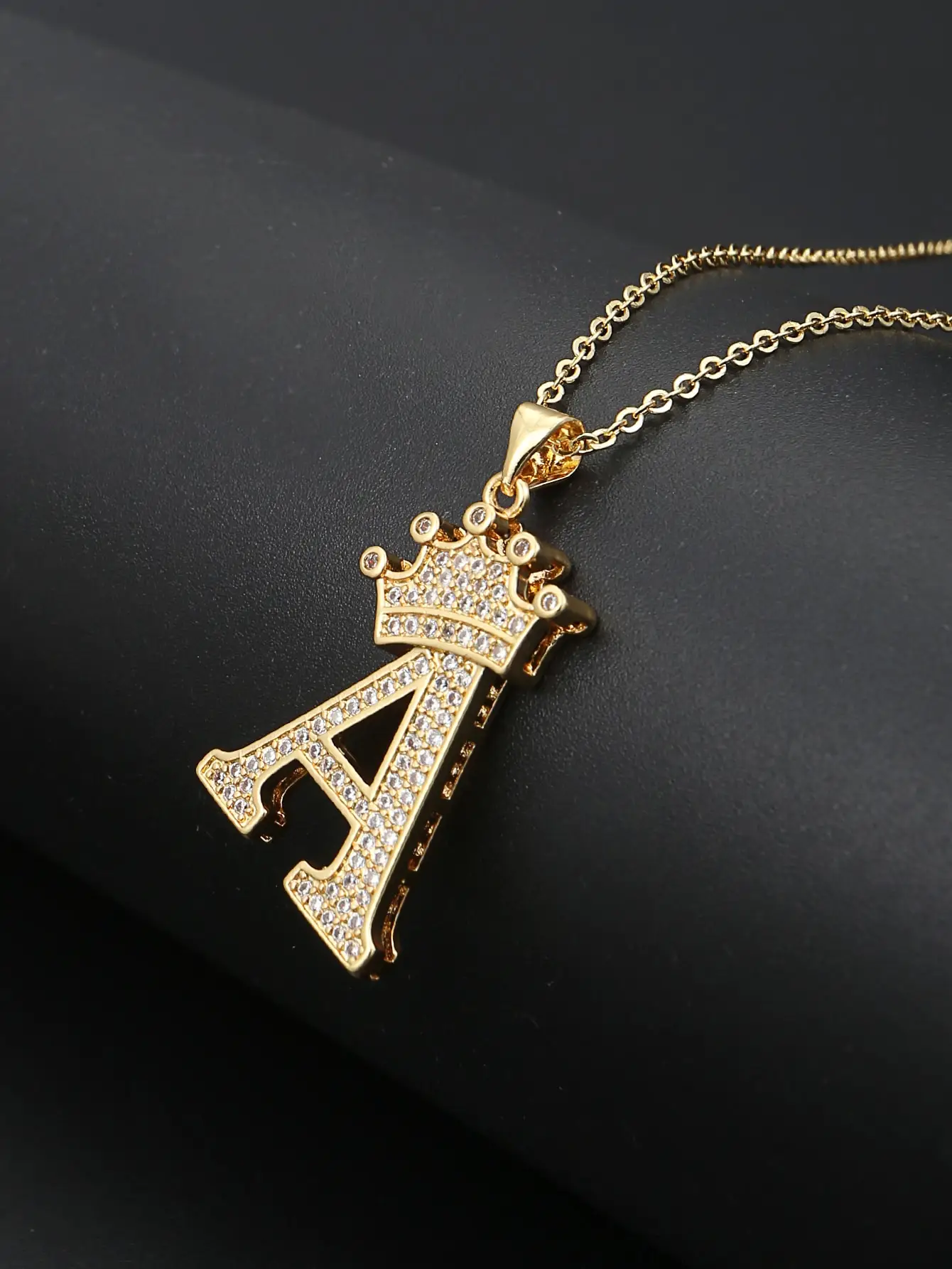 Gold Crown Letter A Pendant Necklace with Rhinestone Accents for Daily Wear, Parties & Gifts
Gold Crown Letter A Pendant Necklace with Rhinestone Accents for Daily Wear, Parties & Gifts