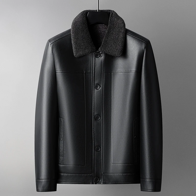 Quiet Luxury Men Business Casual Leather Jacekt Thick Thermal Fleece Lining PU Coat Black Coffee Winter Autumn Outerwear Stylish
Quiet Luxury Men Business Casual Leather Jacekt Thick Thermal Fleece Lining PU Coat Black Coffee Winter Autumn Outerwear Stylish