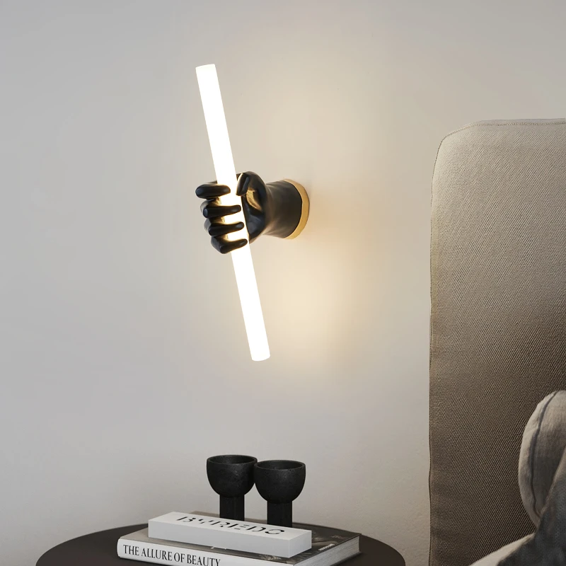 Modern art resin fist wall lamp, indoor background wall decoration LED bed wall lamp, cafe bar corridor black wall lamp
Modern art resin fist wall lamp, indoor background wall decoration LED bed wall lamp, cafe bar corridor black wall lamp