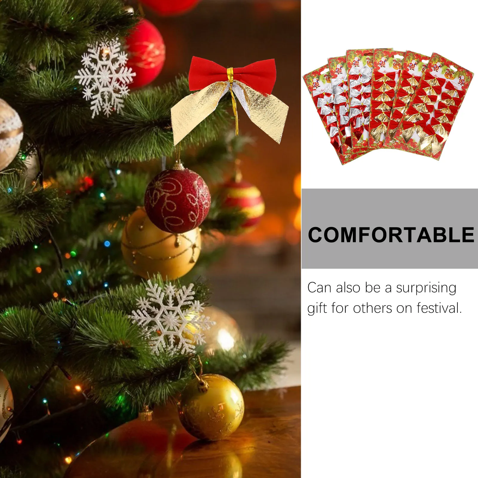 72 PCS Bow Decoration Christmas Ornament Festive Themed Party Tree Bowknot Polyester Delicate
72 PCS Bow Decoration Christmas Ornament Festive Themed Party Tree Bowknot Polyester Delicate