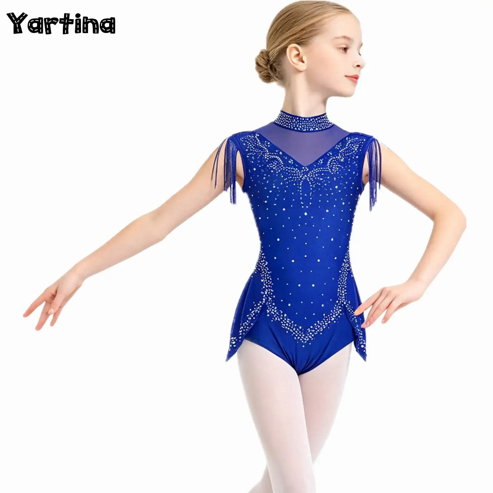 Kids Girls Sparkling Rhinestones Rhythmic Gymnastics Ballet Jersey Figure Skating Dance Leotard Costume Tassel Skirted Bodysuit
Kids Girls Sparkling Rhinestones Rhythmic Gymnastics Ballet Jersey Figure Skating Dance Leotard Costume Tassel Skirted Bodysuit