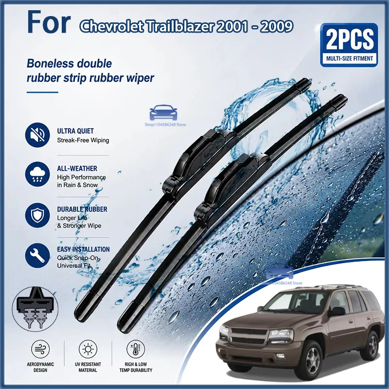 Front Wiper Blades For Chevrolet Trailblazer 2001 - 2009 Windshield Windscreen Window Rain Brushes 22"+22" Modification Parts
Front Wiper Blades For Chevrolet Trailblazer 2001 - 2009 Windshield Windscreen Window Rain Brushes 22"+22" Modification Parts