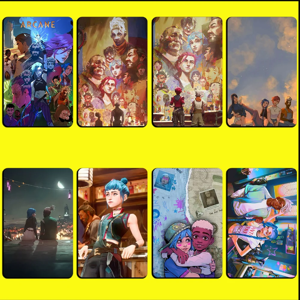 Arcane Jinx Ekko Vi Stickers Debit Bank Credit Cards Metro Bus Pass Stickers Cool Decoration Cover Waterproof 4PCS Card Skin
Arcane Jinx Ekko Vi Stickers Debit Bank Credit Cards Metro Bus Pass Stickers Cool Decoration Cover Waterproof 4PCS Card Skin