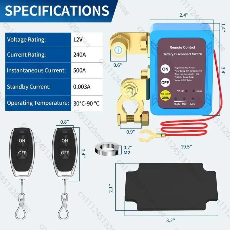 Car battery negative power-off switch Digital display intelligent remote control 12V24V power-off switch Anti-loss power switch
Car battery negative power-off switch Digital display intelligent remote control 12V24V power-off switch Anti-loss power switch