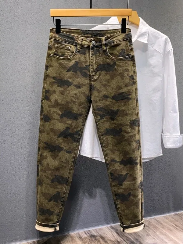 Retro Waed Camouflage Men's Jeans Slim Fit Long Pants Autumn Winter New Sle Trendy Brand Cotton Stretch Denim Pants
Retro Waed Camouflage Men's Jeans Slim Fit Long Pants Autumn Winter New Sle Trendy Brand Cotton Stretch Denim Pants