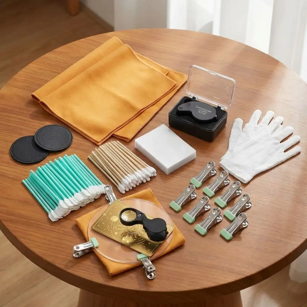 221pcs Precision Support Card Flattening Kit Accessory Kit Portable Card Care Tool Clear Acrylic Rounds Card Cleaning Kit
221pcs Precision Support Card Flattening Kit Accessory Kit Portable Card Care Tool Clear Acrylic Rounds Card Cleaning Kit