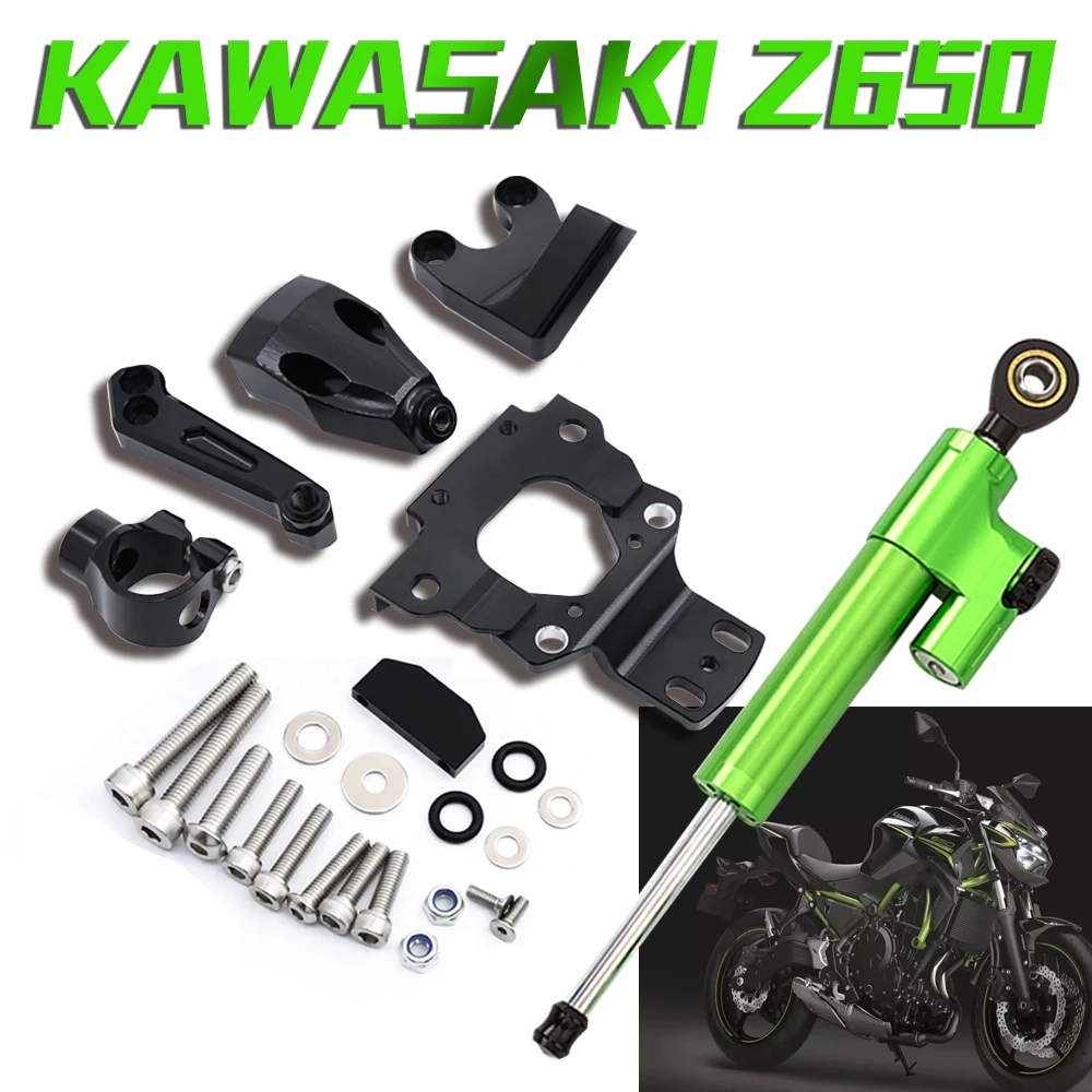 CNC Motorcycle Stabilizer Steering Damper Bracket Mounting Kit Support Accessories For Kawasaki Z650 2017 2018 2019 2020-2023
CNC Motorcycle Stabilizer Steering Damper Bracket Mounting Kit Support Accessories For Kawasaki Z650 2017 2018 2019 2020-2023