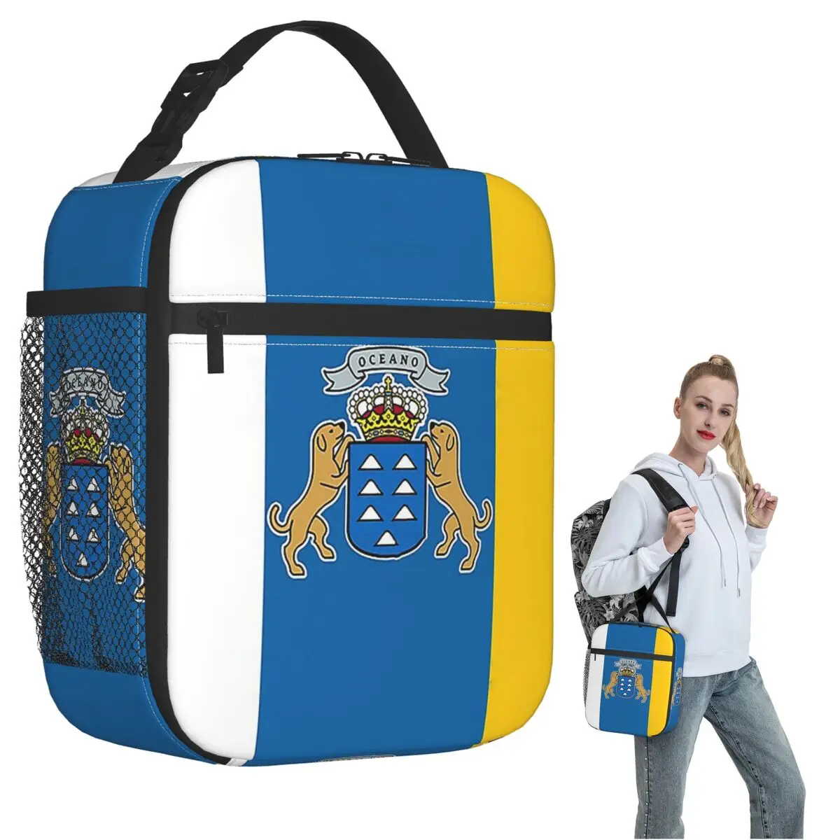 Spain Flag Oceano Canary Islands Insulated Lunch Bag for Women Children Portable Food Boxes Thermal Lunch Box Tote
Spain Flag Oceano Canary Islands Insulated Lunch Bag for Women Children Portable Food Boxes Thermal Lunch Box Tote