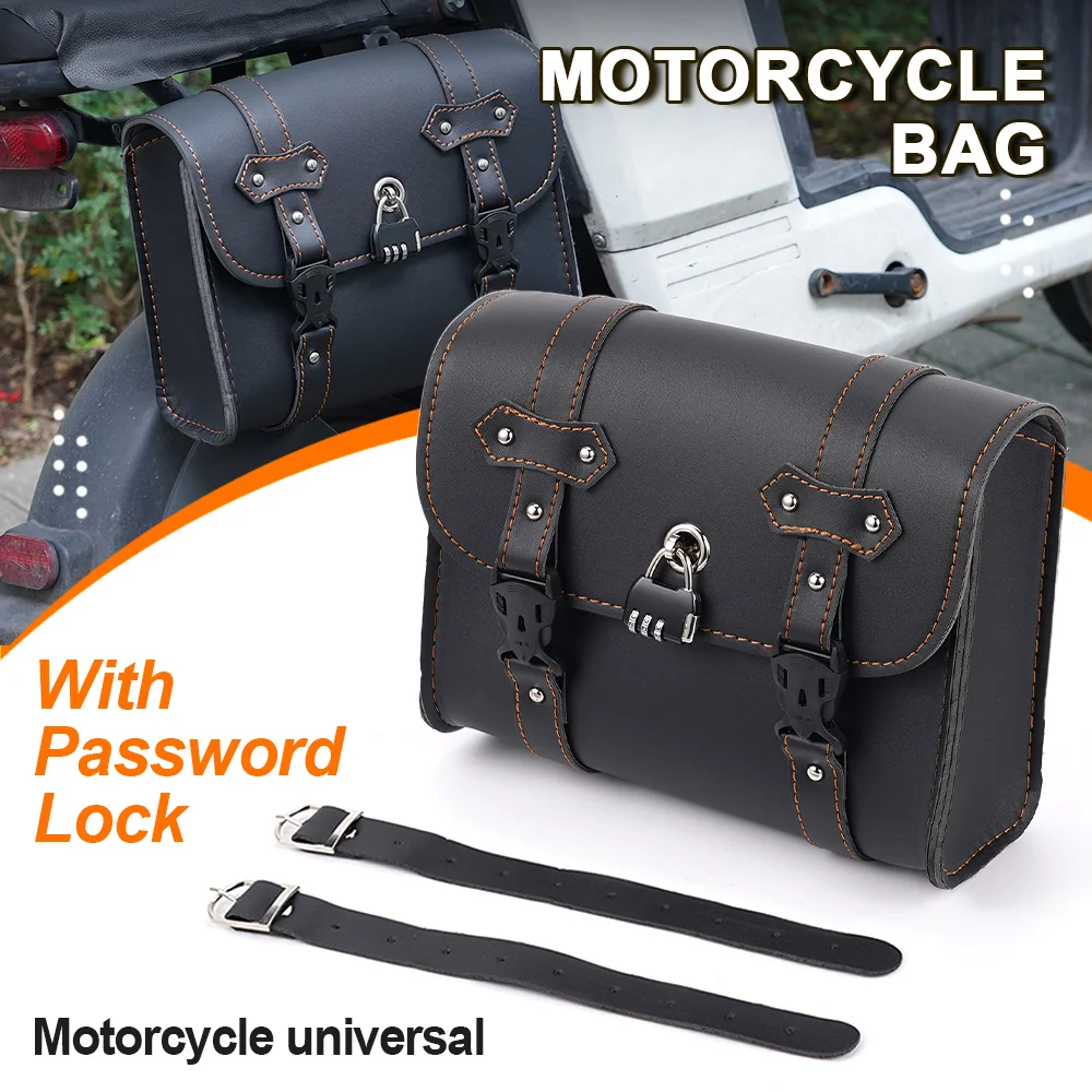 Universal Motorcycle Waterproof Saddlebag With Password Lock Anti-theft Tool Bag Retro Bag For Harley Sportster XL883 XL1200
Universal Motorcycle Waterproof Saddlebag With Password Lock Anti-theft Tool Bag Retro Bag For Harley Sportster XL883 XL1200