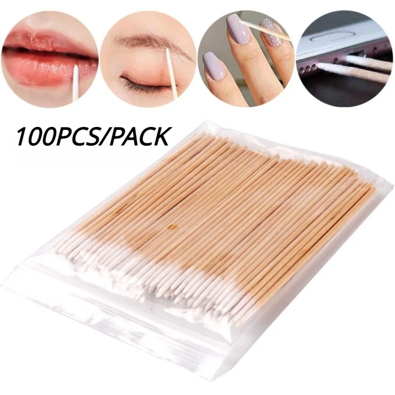 100PCS/PACK Disposable Ultra Small Cotton Swab Makeup Cotton Swab Eyelash Extender Removal Tool Ear Nose Care Gap Cleaning Tool
100PCS/PACK Disposable Ultra Small Cotton Swab Makeup Cotton Swab Eyelash Extender Removal Tool Ear Nose Care Gap Cleaning Tool
