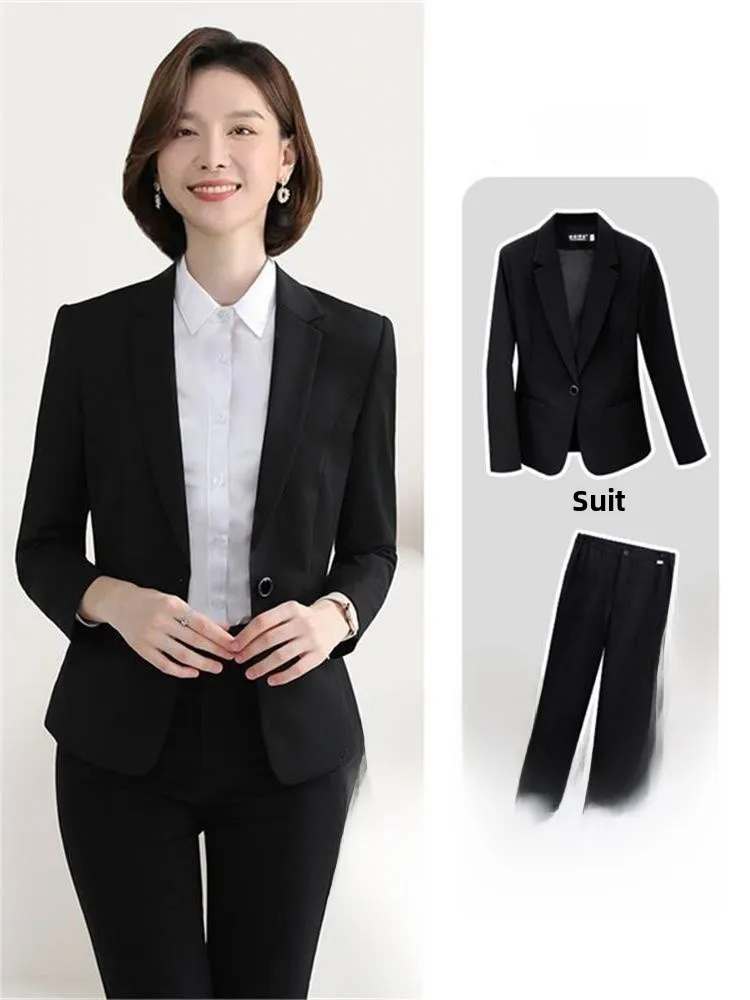Женский деловой костюм-двойка: элегантный крой, для собеседований, с коротким или длинным рукавом, от китайского производителя
Женский деловой костюм-двойка: элегантный крой, для собеседований, с коротким или длинным рукавом, от китайского производителя