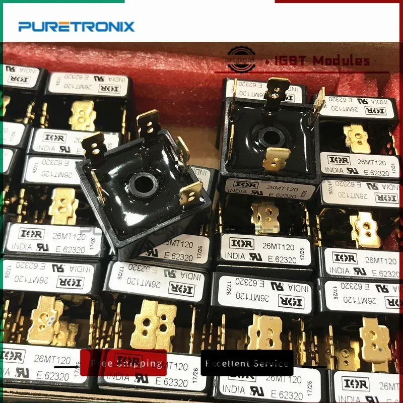 10 шт./лот 26MT120 26MT140 26MT160 26MT10 26MT20 26MT60 26MT100 новый оригинальный мостовой выпрямительный диод, 3-фазный, 35 А, 1200 В модуль
10 шт./лот 26MT120 26MT140 26MT160 26MT10 26MT20 26MT60 26MT100 новый оригинальный мостовой выпрямительный диод, 3-фазный, 35 А, 1200 В модуль