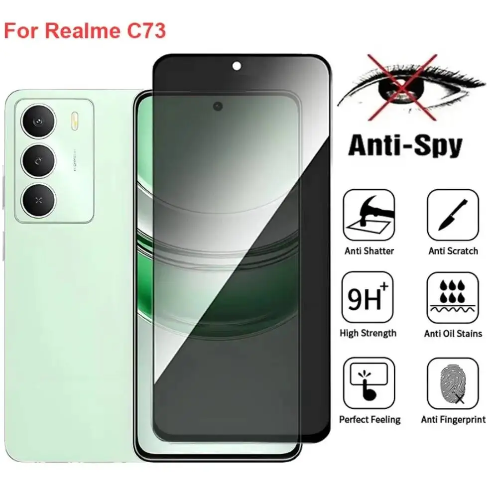 Realme C73 Anti Spy Privacy Tempered Glass Protector Compatible For Realmec73 Full Cover Screen Phone Film
Realme C73 Anti Spy Privacy Tempered Glass Protector Compatible For Realmec73 Full Cover Screen Phone Film