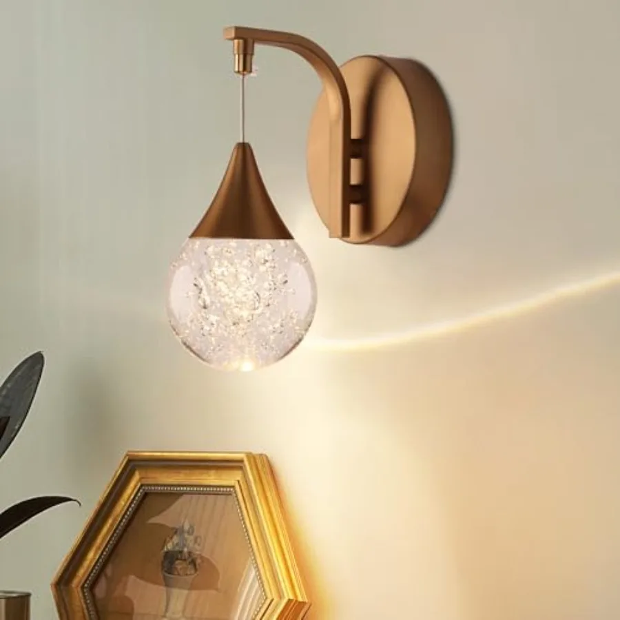 Modern Waterdrop Wall Light, 5W Led Wall Sconce Glass Wall Lamp for Bedroom, Living Room, Hallway, 3300k Warm White Dimmable Ma
Modern Waterdrop Wall Light, 5W Led Wall Sconce Glass Wall Lamp for Bedroom, Living Room, Hallway, 3300k Warm White Dimmable Ma
