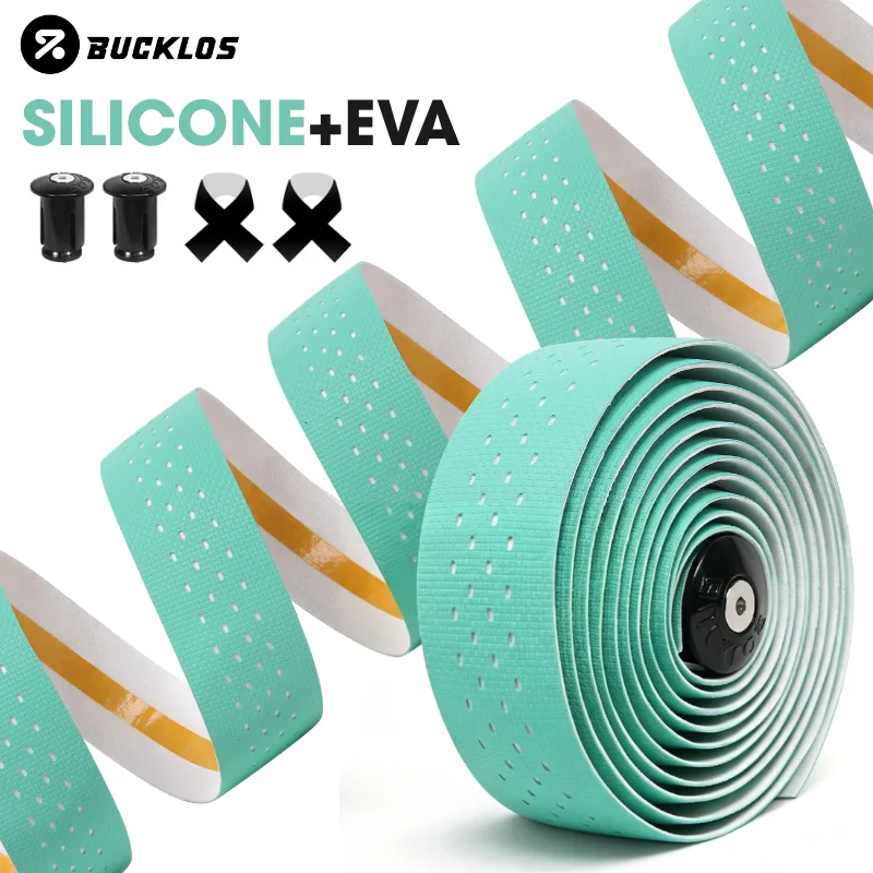 BUCKLOS Bike Handlebar Tape Road Bicycle Handle Cover Anti-slip Silicone+EVA Shock Absorption Anti-Vibration Handle Wrap Cuffs
BUCKLOS Bike Handlebar Tape Road Bicycle Handle Cover Anti-slip Silicone+EVA Shock Absorption Anti-Vibration Handle Wrap Cuffs