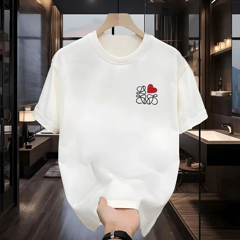 European and American Fashion Brand Short Sleeved Ins Pure Cotton Summer New Printed Trendy Men's Versatile Round Neck T-shirt
European and American Fashion Brand Short Sleeved Ins Pure Cotton Summer New Printed Trendy Men's Versatile Round Neck T-shirt
