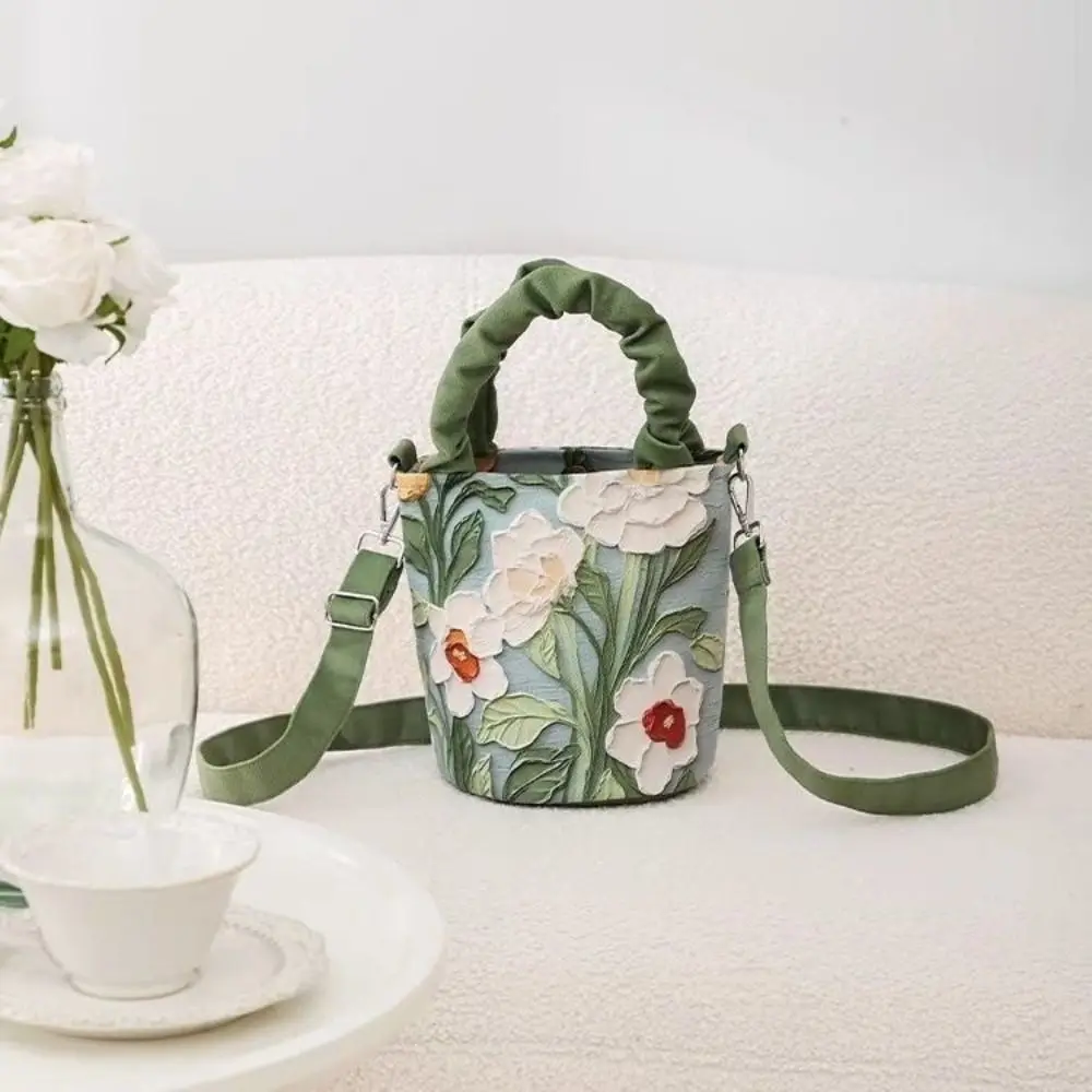 Korean Style Oil Painting Bucket Bag Butterfly Handbag Flower Pattern Shoulder Bag Coin Purse Floral Fresh Crossbody Bag Outdoor
Korean Style Oil Painting Bucket Bag Butterfly Handbag Flower Pattern Shoulder Bag Coin Purse Floral Fresh Crossbody Bag Outdoor