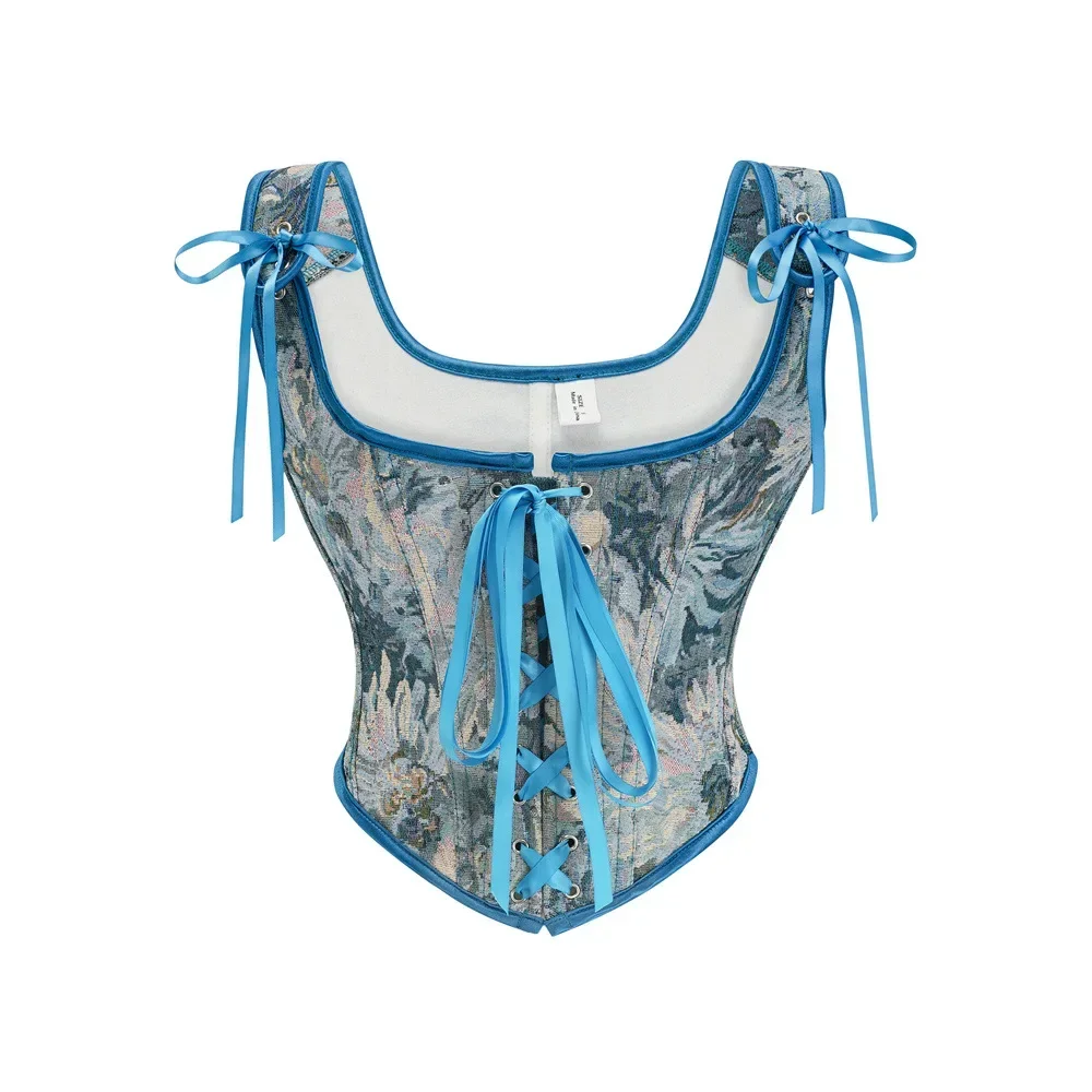 Fashion Vintage Oil Painting Floral Beautiful Off Shoulder Fashion Sexy Corset Crop Top Vest Female Underwear Bustier
Fashion Vintage Oil Painting Floral Beautiful Off Shoulder Fashion Sexy Corset Crop Top Vest Female Underwear Bustier