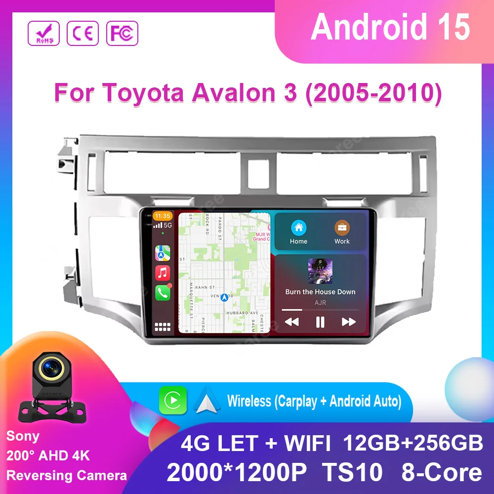 Android 15, плеер для Toyota Avalon 3 2005-2010 Carplay BT Android, автомобильный головное устройство, радио, стерео, мультимедийный DVD, GPS-навигация
Android 15, плеер для Toyota Avalon 3 2005-2010 Carplay BT Android, автомобильный головное устройство, радио, стерео, мультимедийный DVD, GPS-навигация