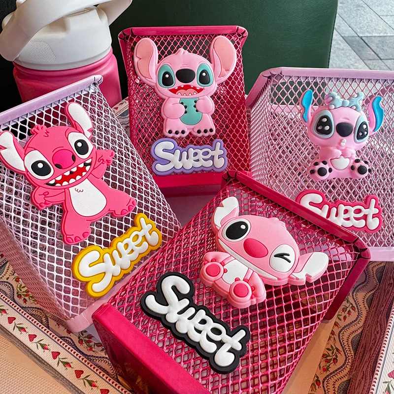 Disney Stitch Pen Holder Cute Pink Metal Grid Desktop Storage Box Student Stationery Storage Anime Peripherals Friend Party Gift
Disney Stitch Pen Holder Cute Pink Metal Grid Desktop Storage Box Student Stationery Storage Anime Peripherals Friend Party Gift