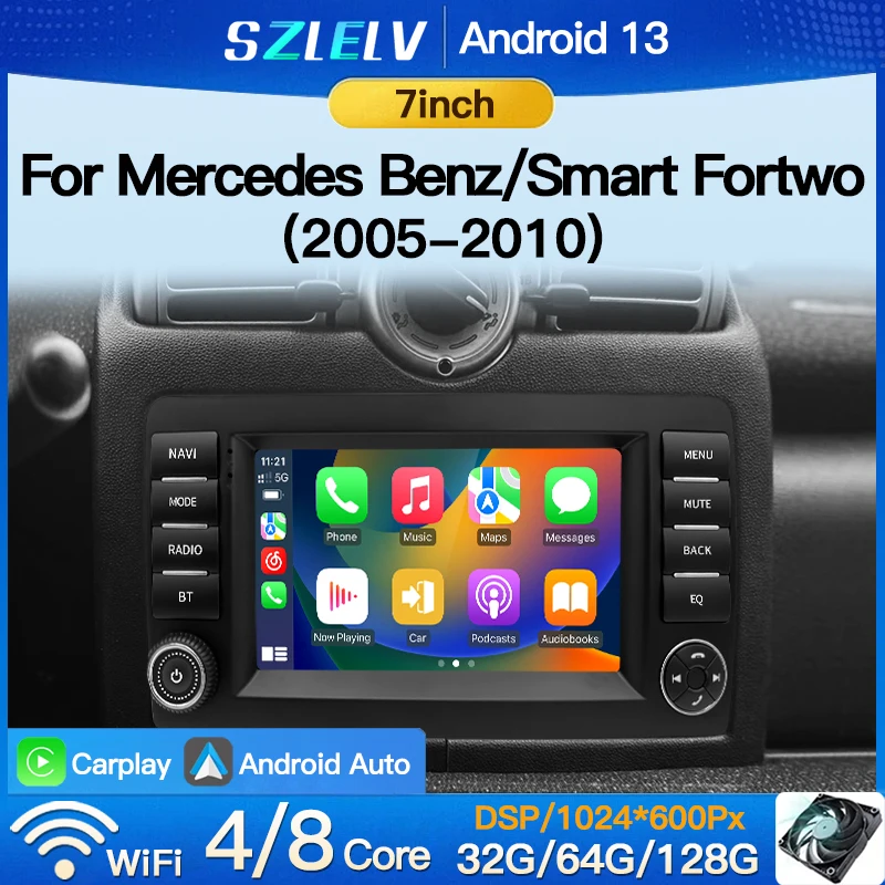 For Mercedes Benz SMART 2005-2010 Carplay Video Player Autoradio Multimedia Car Radio Android 13 Auto Play GPS Audio Bluetooth
For Mercedes Benz SMART 2005-2010 Carplay Video Player Autoradio Multimedia Car Radio Android 13 Auto Play GPS Audio Bluetooth
