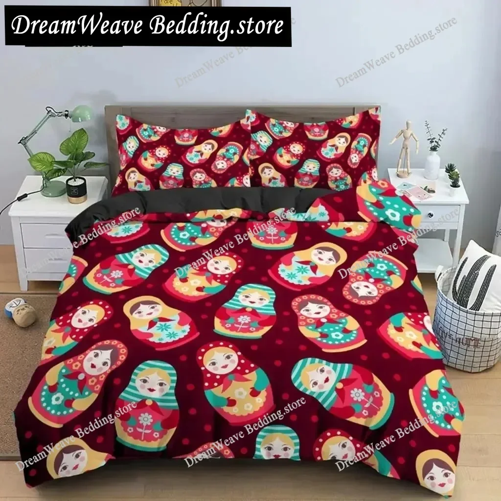 Cute Russian Dolls Duvet Cover Set Microfiber Comforter Cover Exotic Style Bedding Set for Kids Teen Double Queen King Size963
Cute Russian Dolls Duvet Cover Set Microfiber Comforter Cover Exotic Style Bedding Set for Kids Teen Double Queen King Size963
