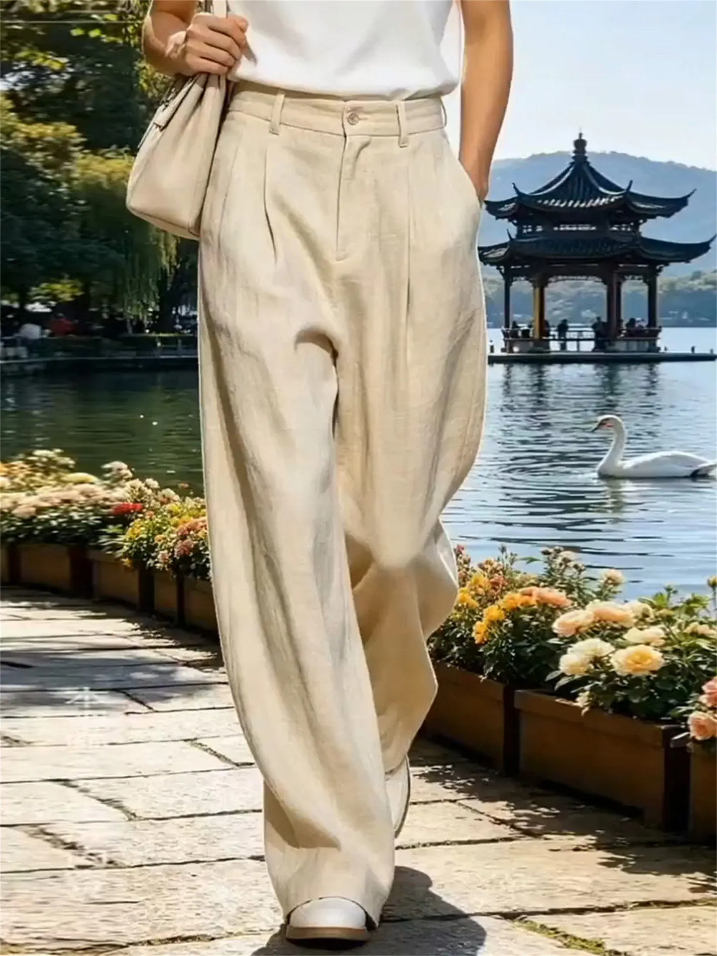 Men's Summer Thin Loose Wide Leg Pants Draped Simulation Linen Bent Knife Casual Straight Tube Pants Comfortable Breathable
Men's Summer Thin Loose Wide Leg Pants Draped Simulation Linen Bent Knife Casual Straight Tube Pants Comfortable Breathable