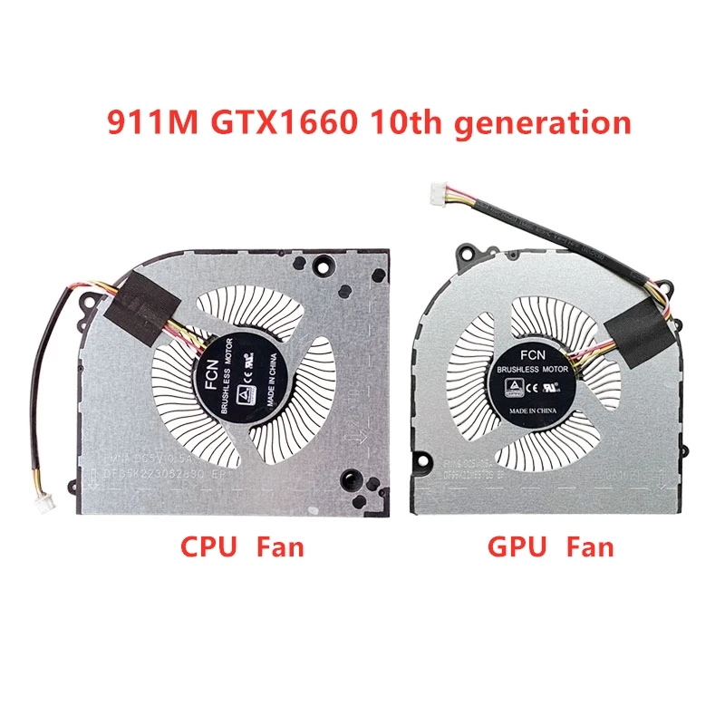 New Original Laptop CPU GPU Cooling Fan For ThundeRobot 911M GTX1660 10th Generation
New Original Laptop CPU GPU Cooling Fan For ThundeRobot 911M GTX1660 10th Generation