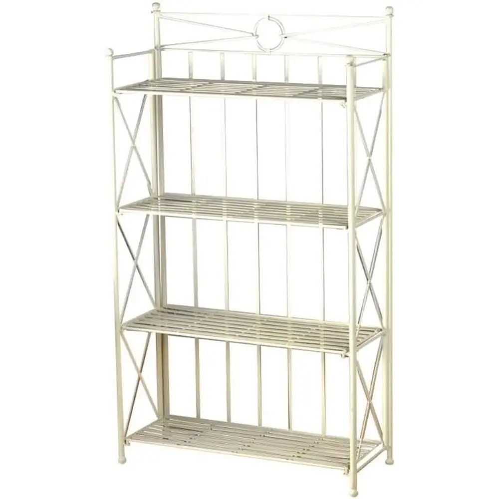 25.5 4-Tier White Iron Bakers Rack - Weather-Resistant, Indoor/Outdoor Storage for Kitchen, Bath, Laundry or Patio
25.5 4-Tier White Iron Bakers Rack - Weather-Resistant, Indoor/Outdoor Storage for Kitchen, Bath, Laundry or Patio