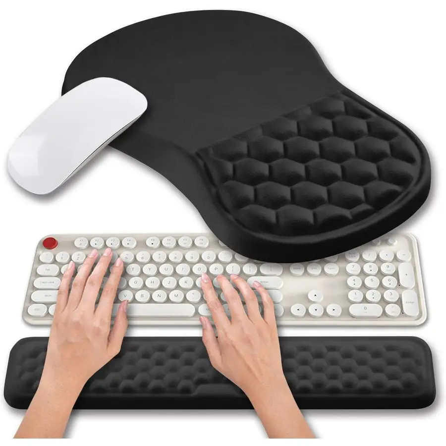 Эргономичная подставка для запястья 2-в-1 для мыши и клавиатуры, с массажной вставкой для снятия боли при синдроме запястного канала
Эргономичная подставка для запястья 2-в-1 для мыши и клавиатуры, с массажной вставкой для снятия боли при синдроме запястного канала