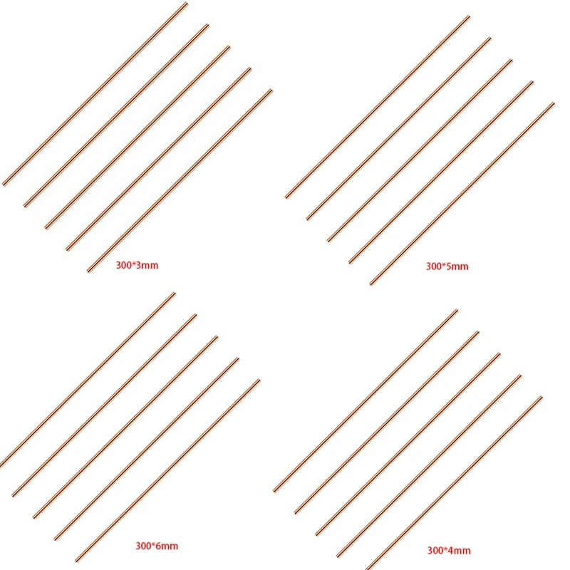 Pure Copper Round Rod 11.8 Inch Length Bare Copper Metal Rod Solid Copper Rod Lathe Bar Stock, 5 Pcs 
Pure Copper Round Rod 11.8 Inch Length Bare Copper Metal Rod Solid Copper Rod Lathe Bar Stock, 5 Pcs