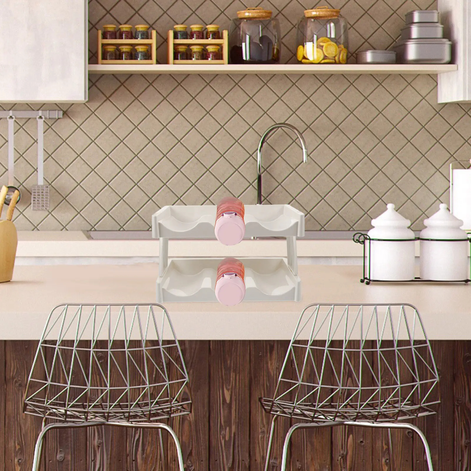 Двухуровневая подставка-органайзер для чашек и бутылок, для кухонной столешницы и шкафа, держатель для стаканов, органайзер для бутылок с водой, хранение чашек
Двухуровневая подставка-органайзер для чашек и бутылок, для кухонной столешницы и шкафа, держатель для стаканов, органайзер для бутылок с водой, хранение чашек