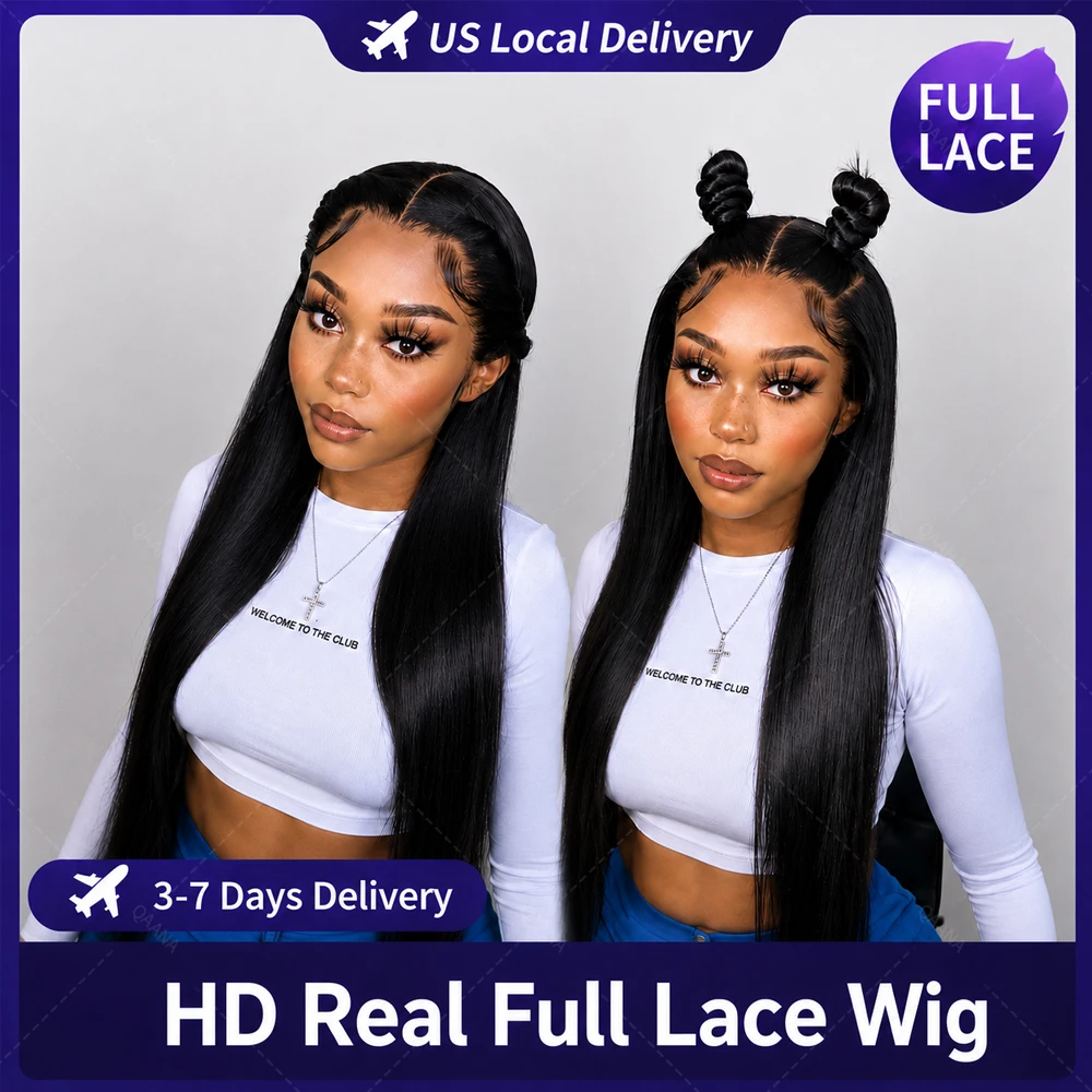 Premium Full Lace Straight Human Hair Wig Natural Black HD Lace Pre Plucked Bleached Knots 360 Free Styling Glueless Silky Wig For Women
Premium Full Lace Straight Human Hair Wig Natural Black HD Lace Pre Plucked Bleached Knots 360 Free Styling Glueless Silky Wig For Women