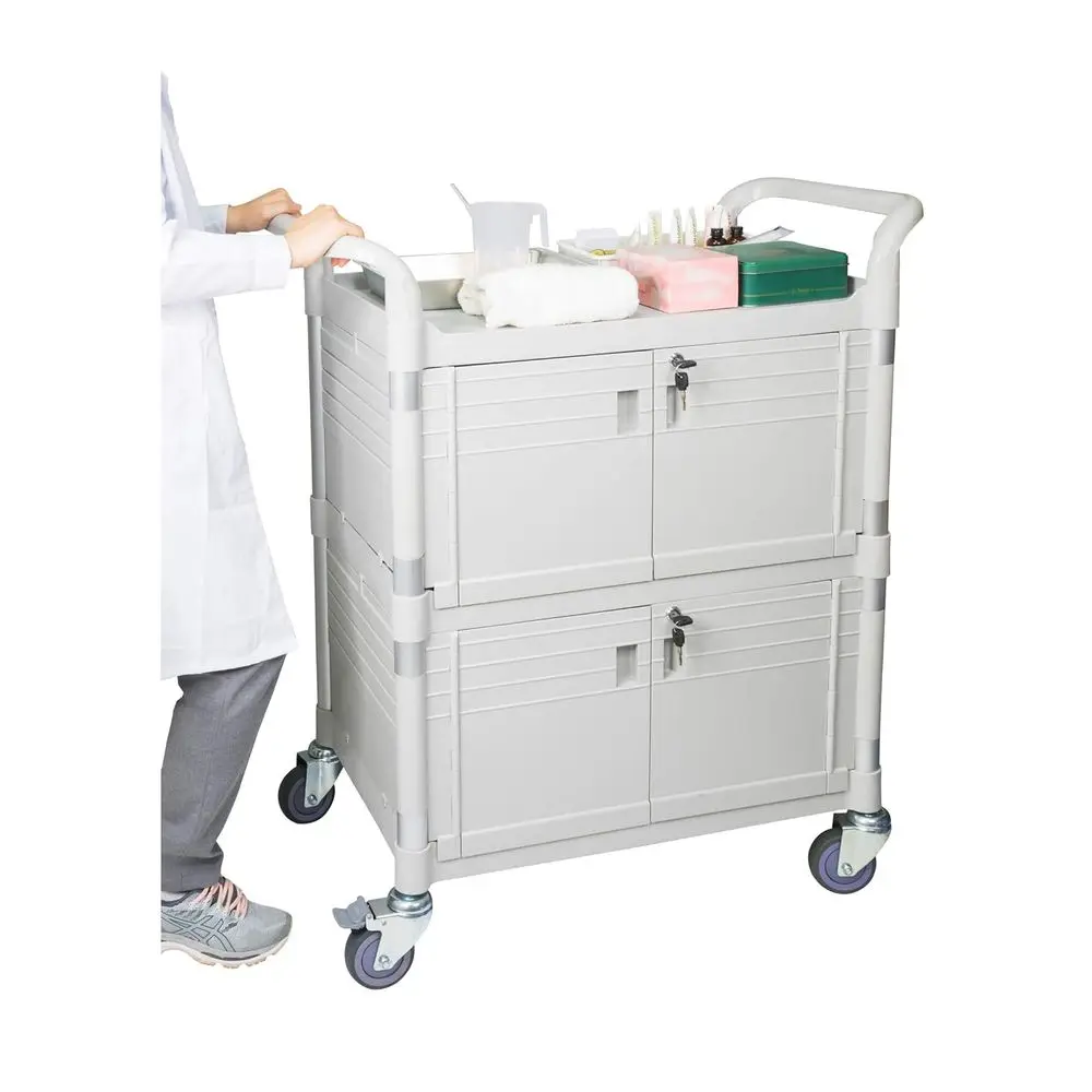 Double Lockable Medical Cart - 3 Shelves, Hospital Grade, Light Grey, 34.43x19.69x40.55 inches
Double Lockable Medical Cart - 3 Shelves, Hospital Grade, Light Grey, 34.43x19.69x40.55 inches
