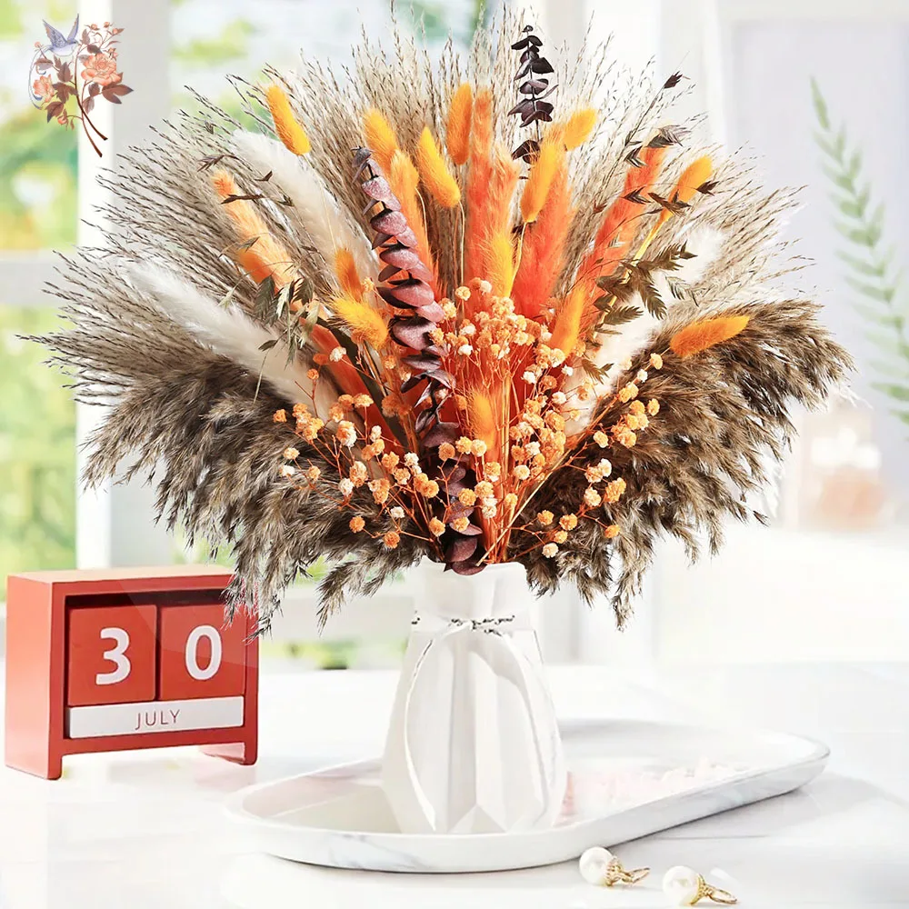 60Pcs Dried Flower Pampas Grass Bouquet Autumn Boho Home Living Room Decor Natural Baby Breath Branch Wedding Head Table Florals
60Pcs Dried Flower Pampas Grass Bouquet Autumn Boho Home Living Room Decor Natural Baby Breath Branch Wedding Head Table Florals
